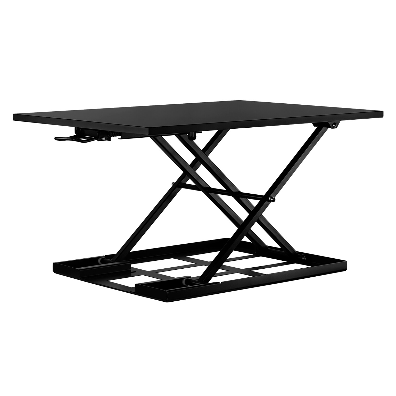 Mount-It! 32W Rectangular Adjustable Metal Standing Desk Converter, Black (MI-7929BLK)