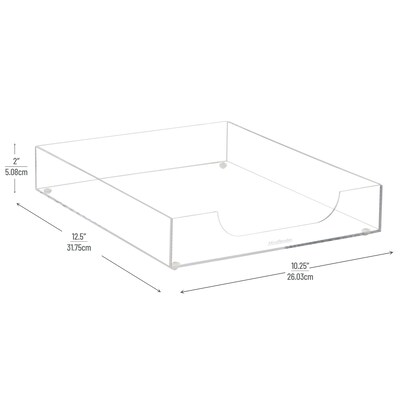 Mind Reader Acrylic Desk Tray, Clear (ATRAY-CLR)