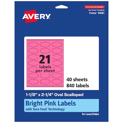 Avery Hemp Square Laser/Inkjet Multipurpose Labels, 2 x 2, Off-White (960/Box)