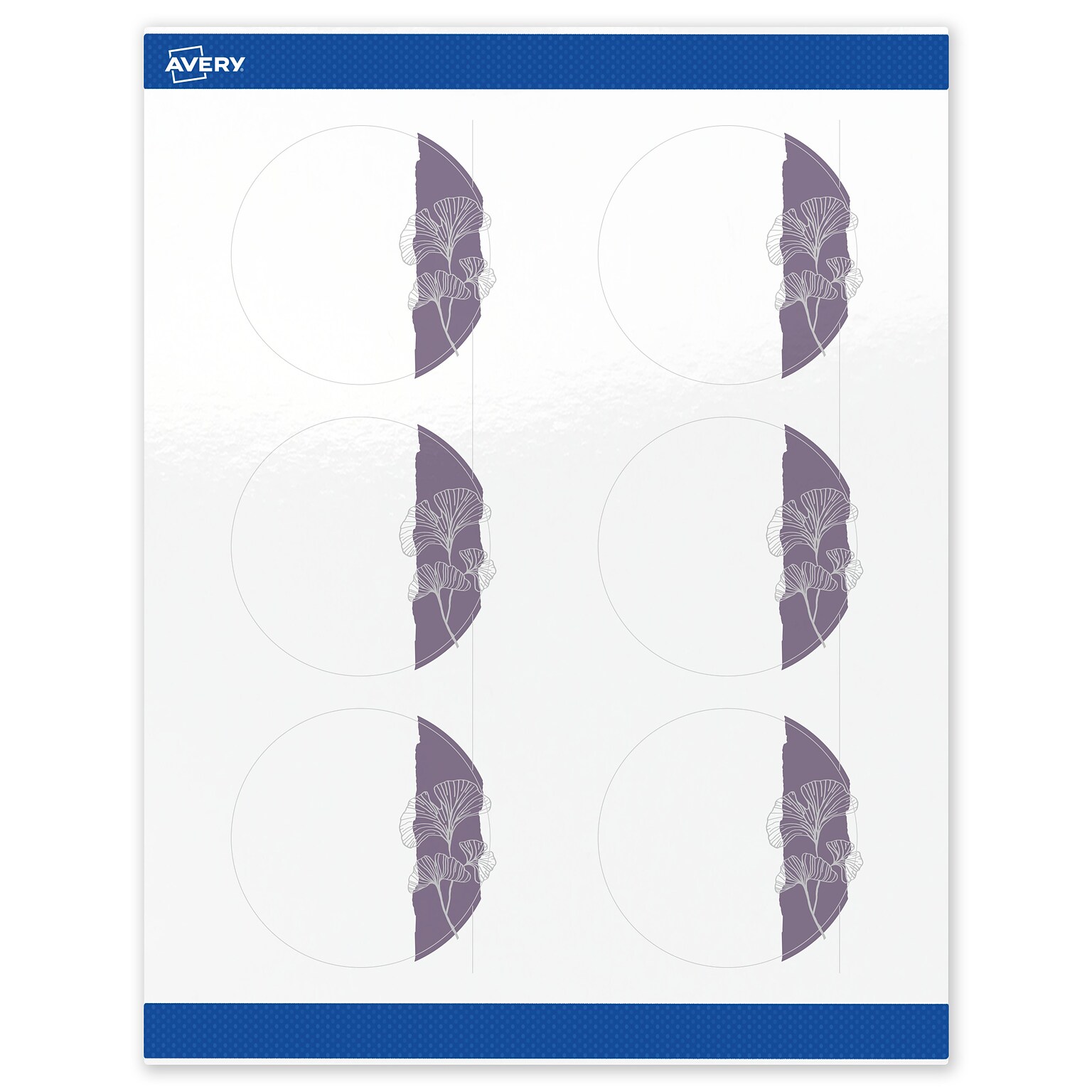 Avery Laser/Inkjet Circle Multipurpose Labels, 3 Dia., White, 60/Pack (S00-F4S)