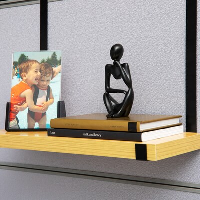 Mind Reader Hanging Desk Shelf, Brown (HOOKSHELF-BRN)