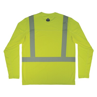 Chill-Its 6688 High Visibility Cooling Sun Shirt with UV Protection, ANSI Type R, Class 2, Lime, L (12138)