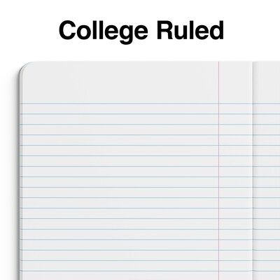 Staples Poly Composition Notebook, 7.5" x 9.75", College Ruled, 80 Sheets, Pink (ST55084)