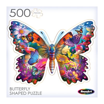 RoseArt Big 500-Piece Butterfly Shaped Puzzle (CZA7450ZZV)