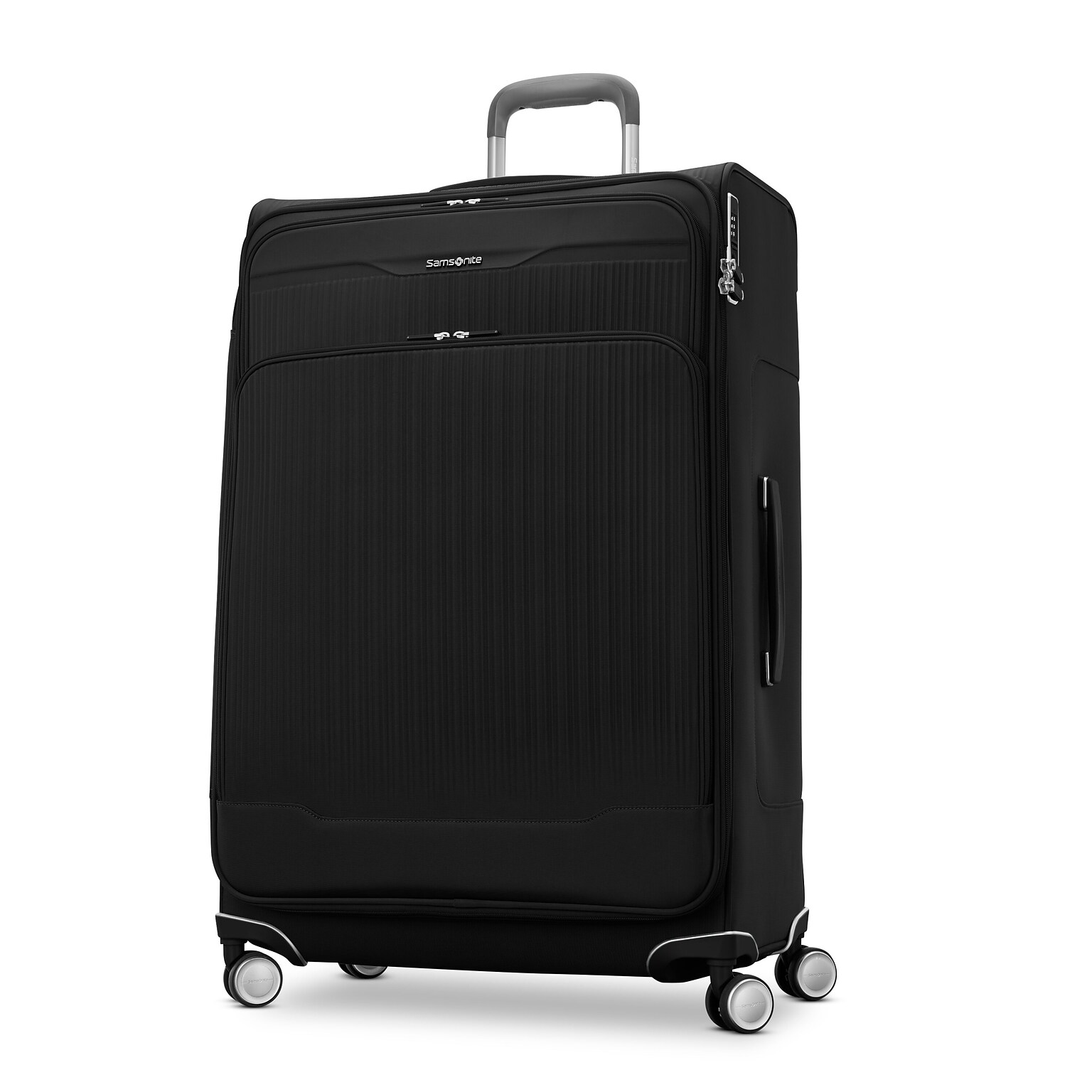Samsonite Silhouette 18 32 Checked Luggage with Spinner Wheels, Black (153641-1041)
