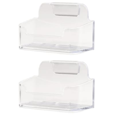 Excello Global Products Business Card Holders, Clear, 2/Pack (BCH- 2PK)