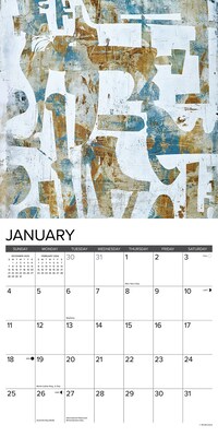 2026 Willow Creek Abstract Art 12" x 12" Monthly Wall Calendar (49778)