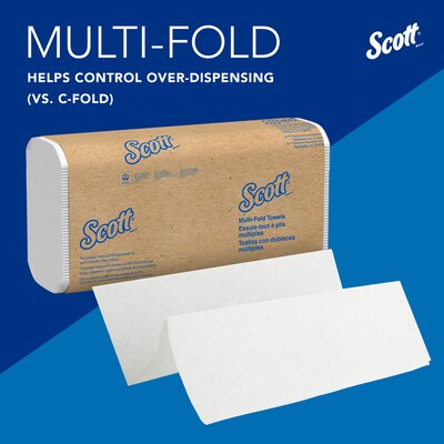 Scott Essential Multifold Paper Towels, 1-Ply, 250 Sheets/Pack, 12 Packs/Carton (03650)