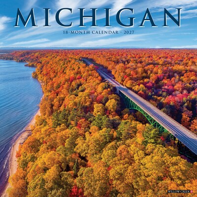 2027 Willow Creek Michigan 12 x 12 Monthly Wall Calendar, Assorted Colors (61190)
