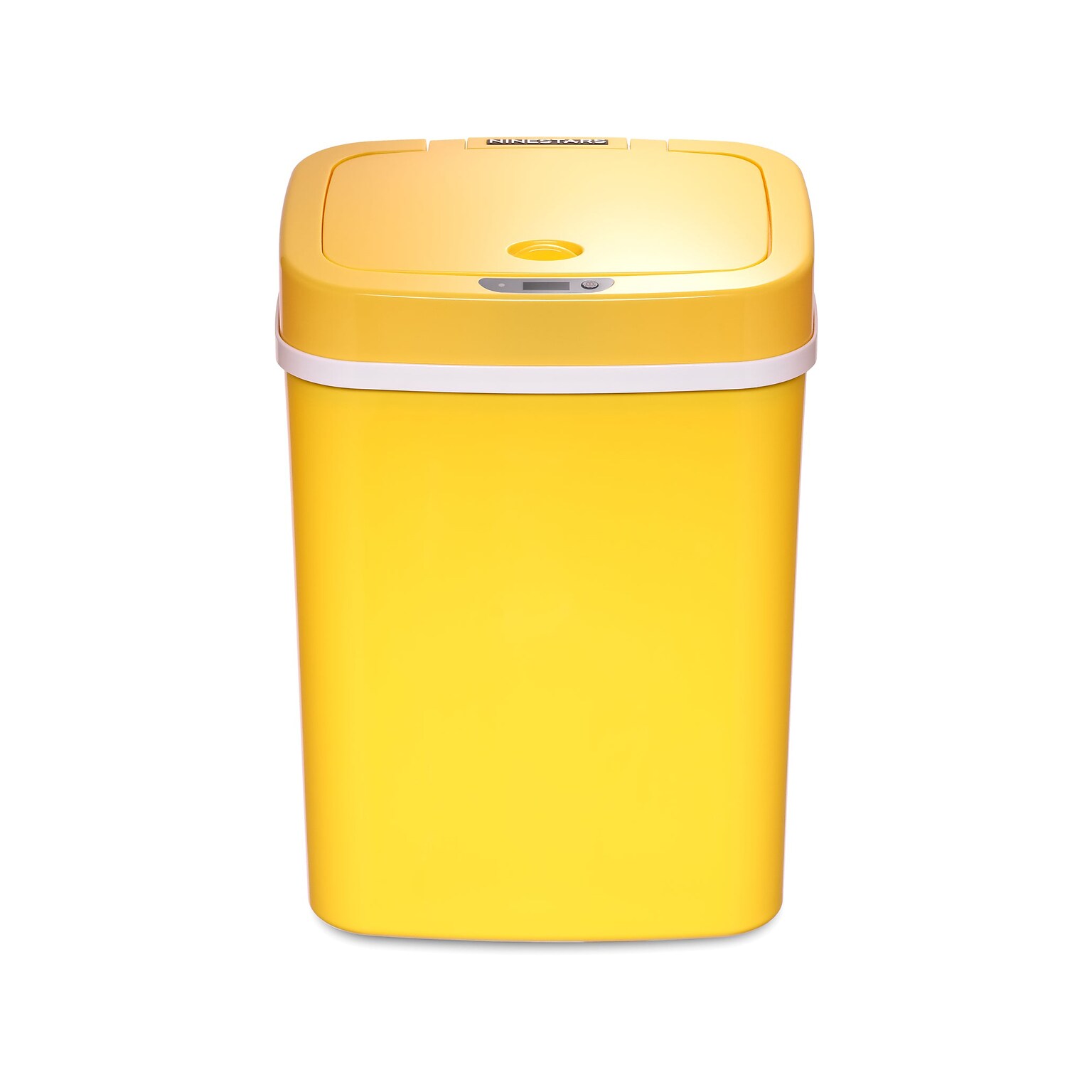Nine Stars Plastic Sensor Trash Can, 3.2-Gallon, Yellow (DZT-12-5YL)