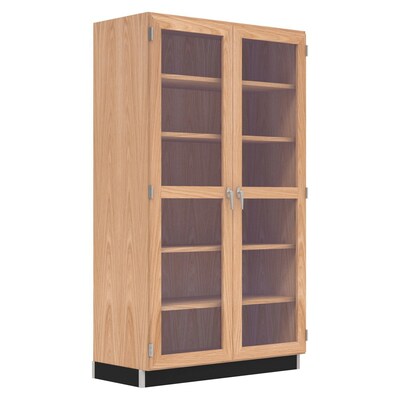 Diversified Woodcrafts 84 Hardwood Glass Door Cabinet with 5-Shelves, Oak (358-4822K)