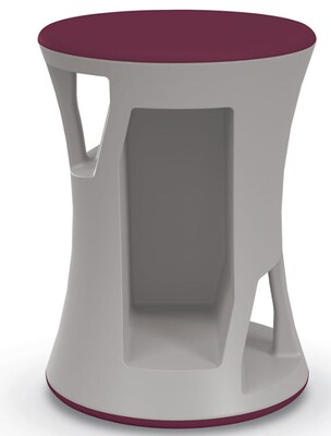 MooreCo Hierarchy Flipz Polypropylene School Stool, Purple/Gray (83464-PURPLE)