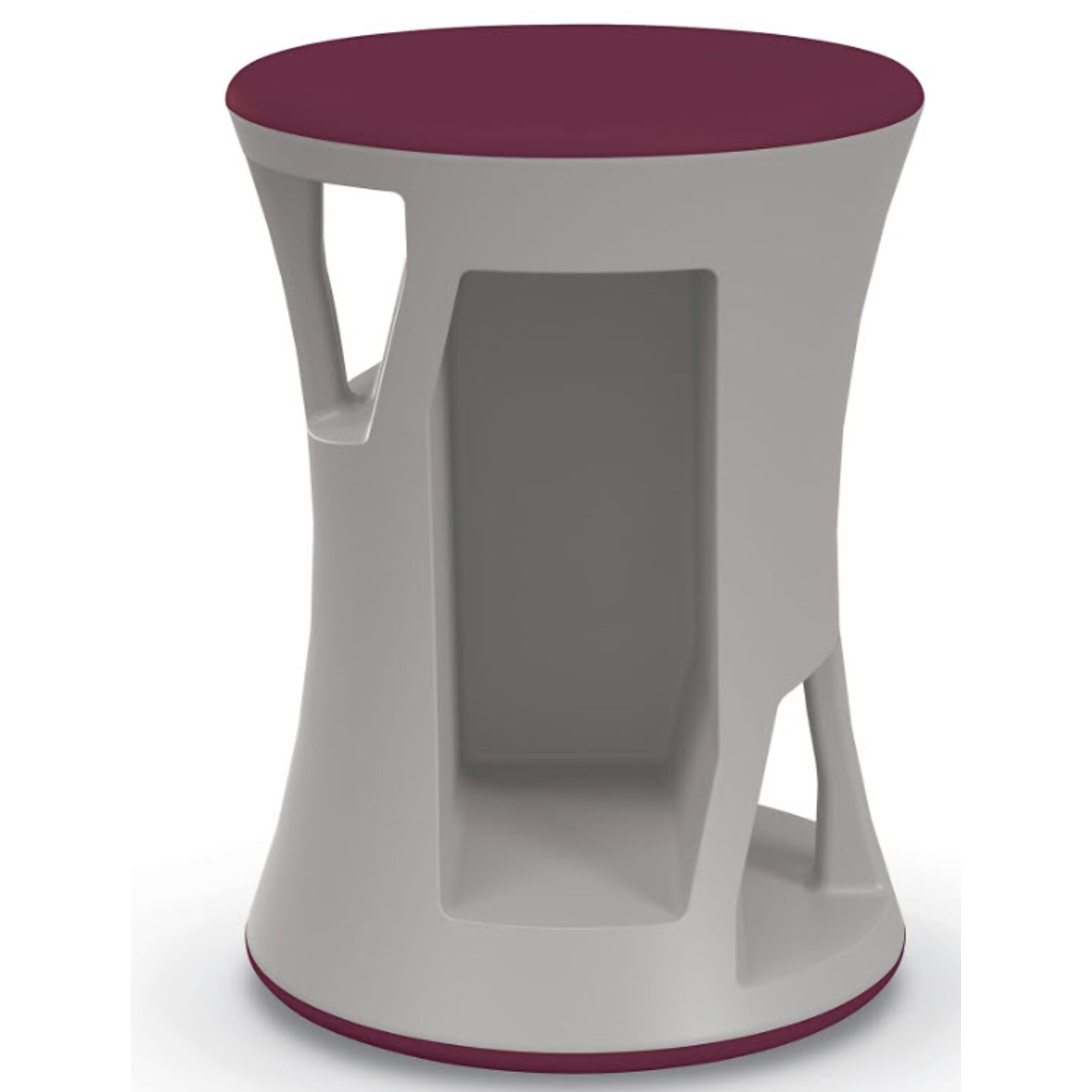 MooreCo Hierarchy Flipz Polypropylene School Stool, Purple/Gray (83464-PURPLE)