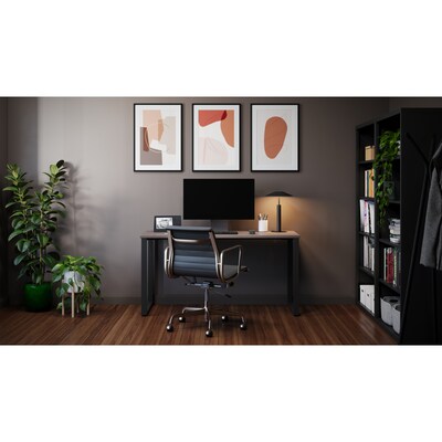 Hirsh Computer and Office Desk, 60" x 24", Black/Weathered Charcoal (23988)