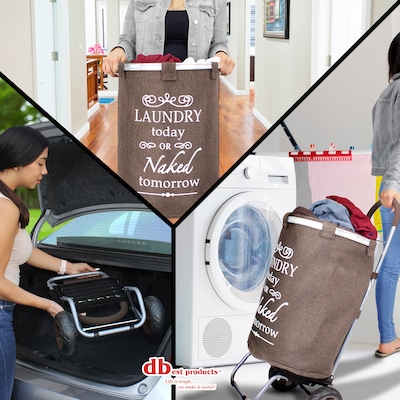 Dbest Laundry Trolley Dolly, Brown (01-563MB)