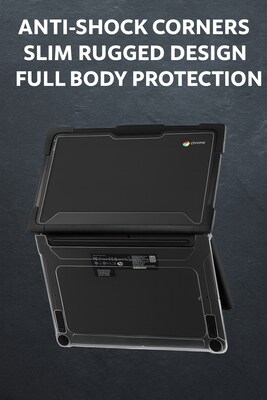 SaharaCase Venture Series Case for Lenovo 100E Gen 2 Chromebook 11.6-inch, Shock-Absorbing, Clear/Black (LT00117)