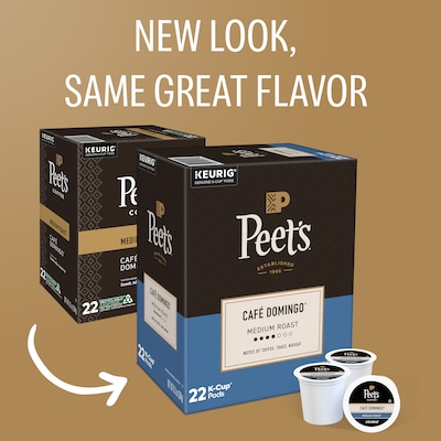 Peet's Coffee Café Domingo Coffee Keurig® K-Cup® Pods, Medium Roast, 22/Box (5000377659)