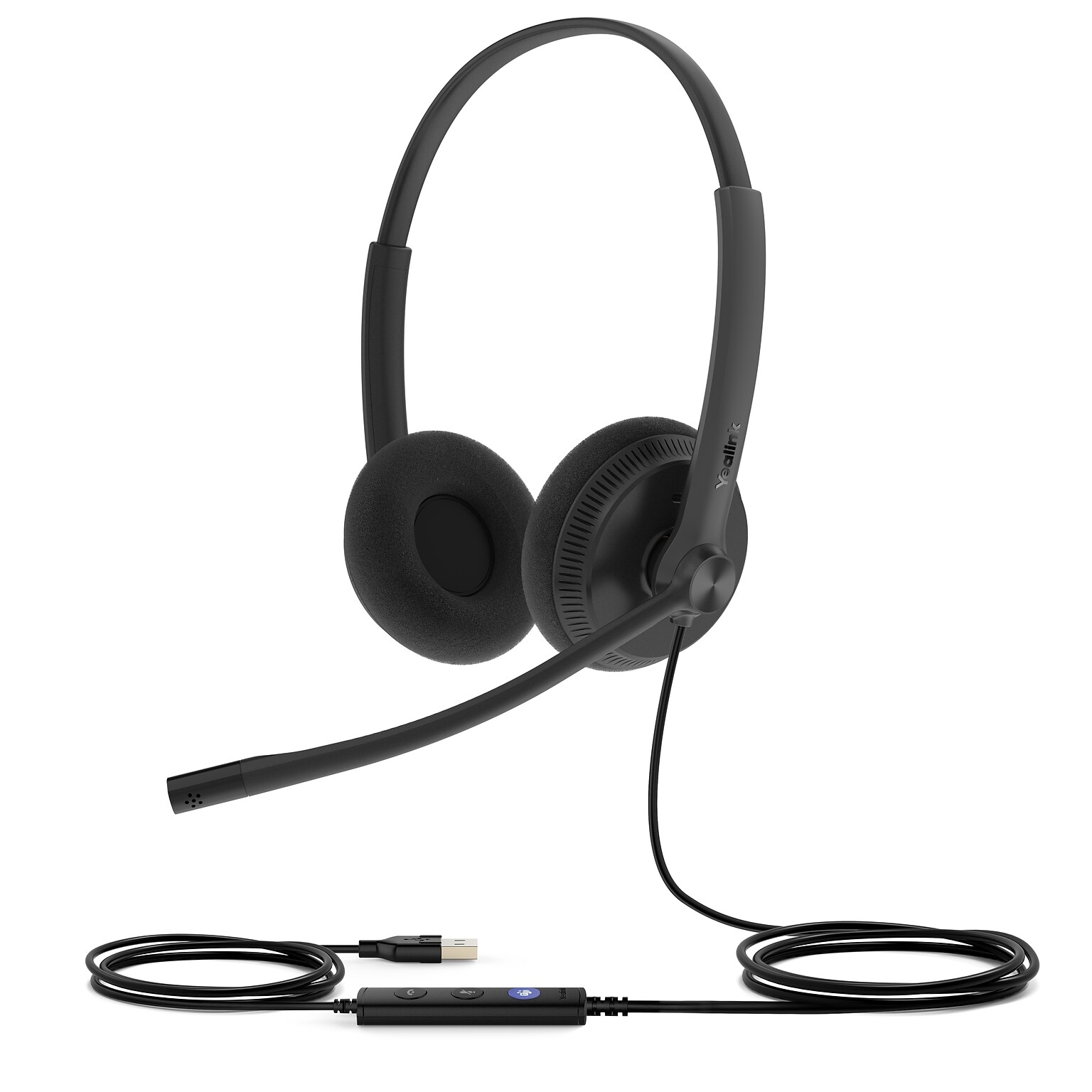 YeaLink UH34 Lite Noise Canceling Stereo On-Ear Headset, MT Certified (1308048)