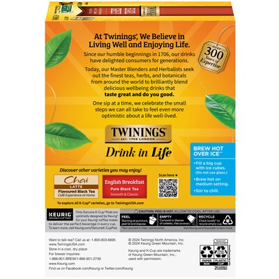 Twinings Earl Grey Black Tea, Keurig® K-Cup® Pods, 24/Box (TNA85783)