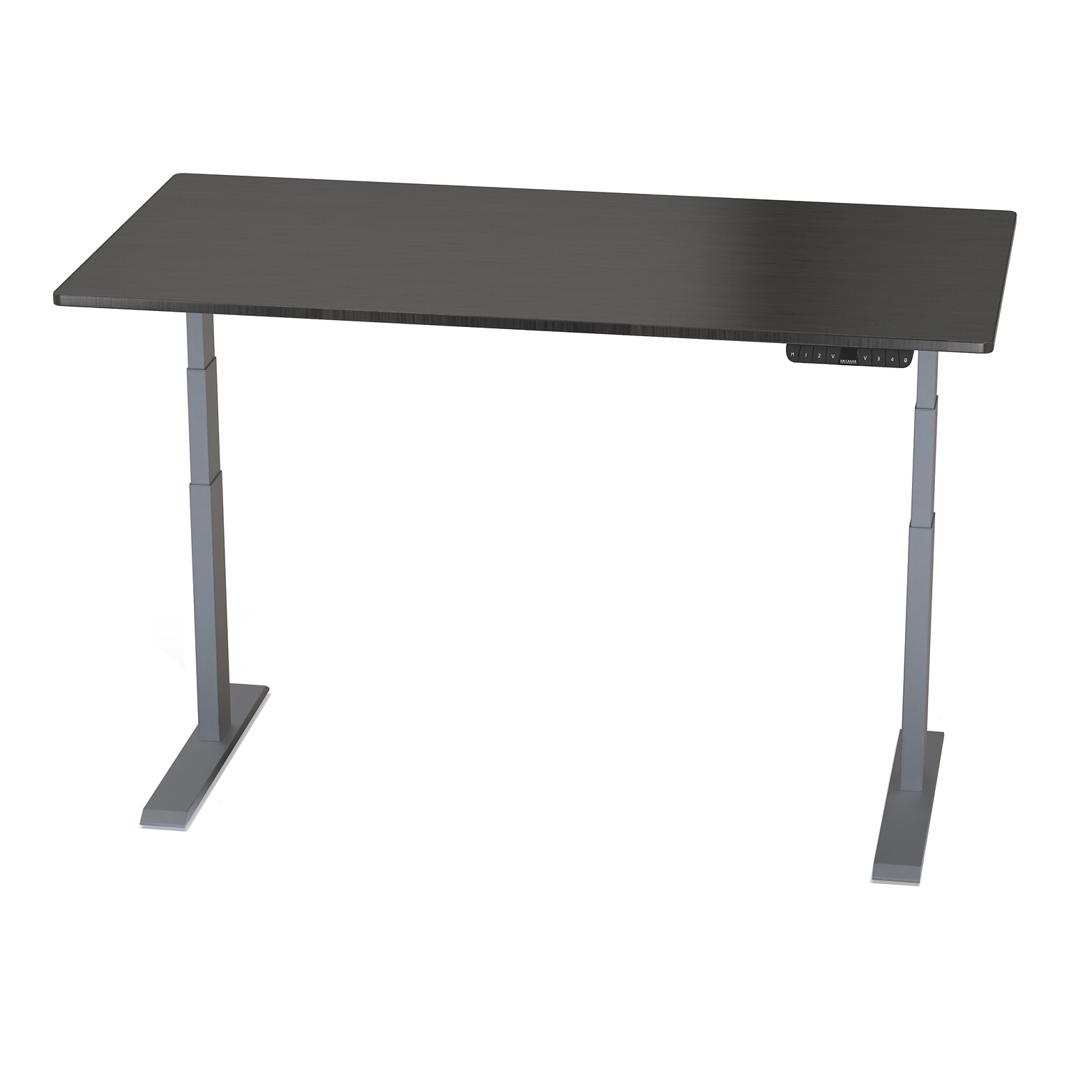 Uncaged Ergonomics Rise Up 24-49H Electric Adjustable Height Standing Desk with Black Bamboo Desktop (Rugbk)