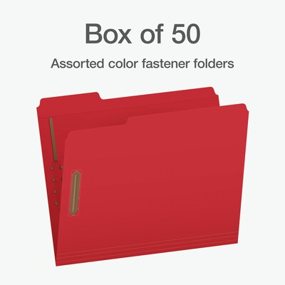 Pendaflex Heavy Duty File Folder, 1-Tab, Assorted, Letter Size, Assorted Colors, 50/Box (1006957)