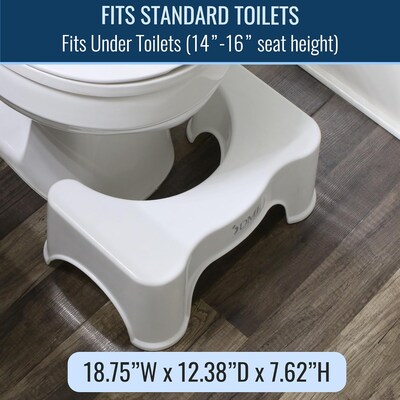 DMI Plastic Toilet Step Stool, White (520-0100-0000)