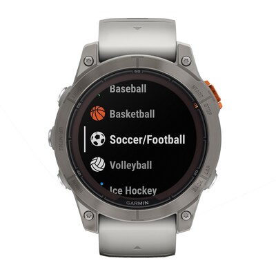 Garmin fenix 7 Pro Sapphire Solar Edition Smartwatch, Fog Gray & Ember Orange, 47mm (GRM0277720)