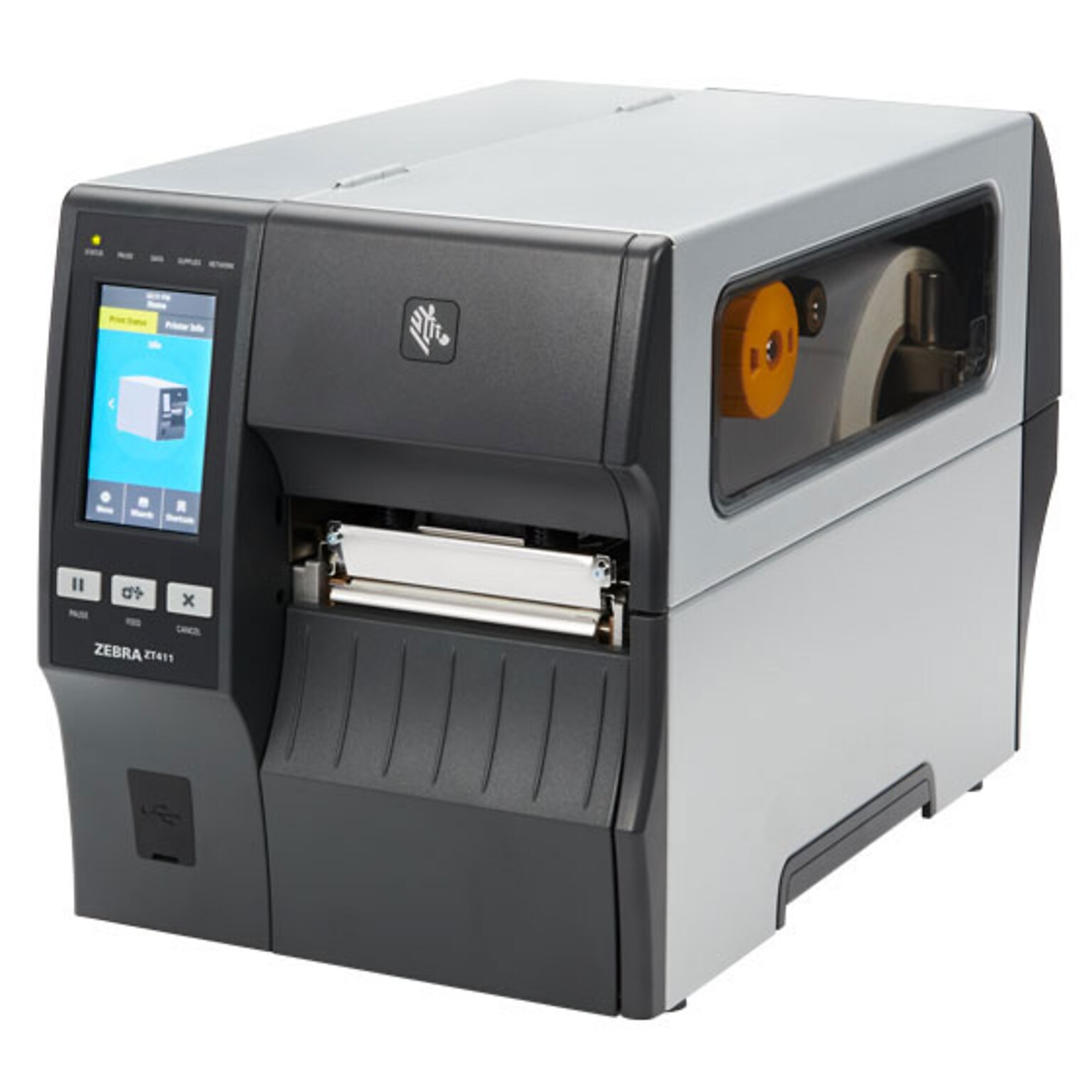 Zebra ZT41142-T01E000Z Thermal Transfer/Direct Thermal Printer, Ethernet, Wi-Fi 6, Bluetooth, Black/Gray