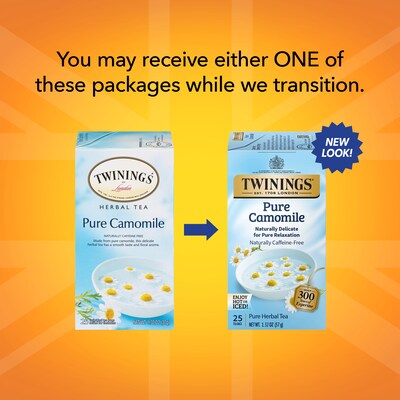 Twinings of London Herbal Tea, Pure Camomile, 1.76 Oz, 25/Box (TNA85142)