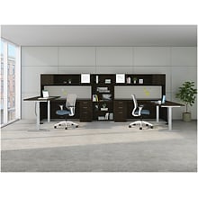 HON Mod 60W Rectangular Adjustable Standing Desk, Java Oak (HLPLRW6030CONHATJA1)