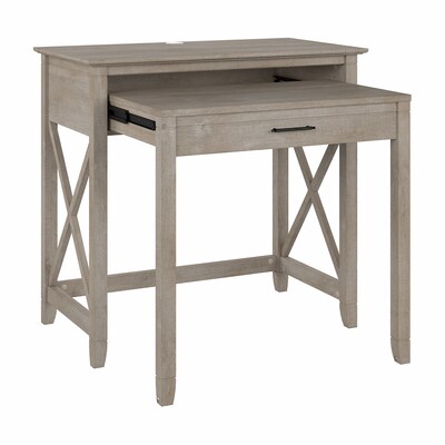 Bush Furniture Key West 36 Pull-Out Writing Desk, Washed Gray (KWD136WG-03)
