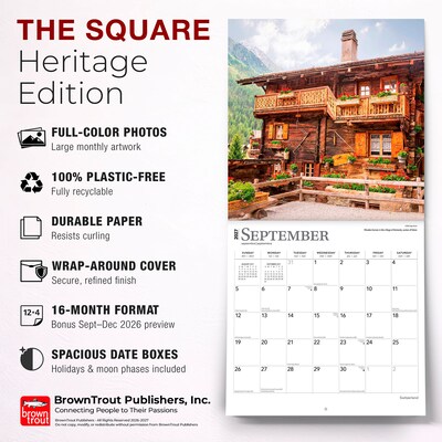 2027 BrownTrout Switzerland 12" x 12" Monthly Wall Calendar (9798330711710)