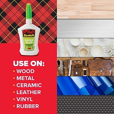 Scotch Single Use Gel Super Glue, 0.17 oz., Clear, 4/Pack (AD119)