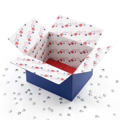 Great Papers 10" x 12" x 8" Shipping Box, 200# Mullen Rated, Decorative Celebration, 2/Pack (2022026)