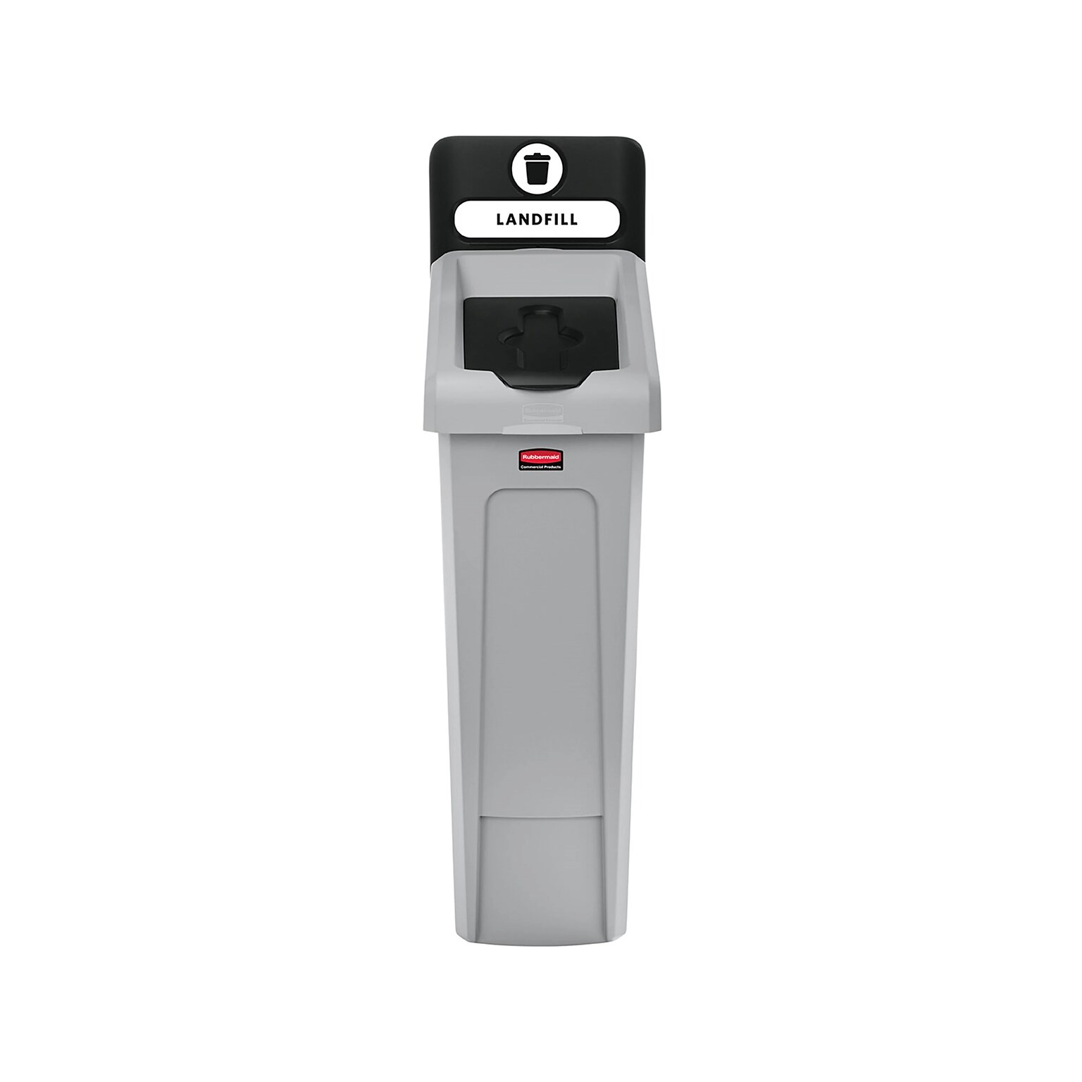 Rubbermaid Slim Jim Single-Stream Recycling Station, 23 Gallon, Gray/Black (2185053)