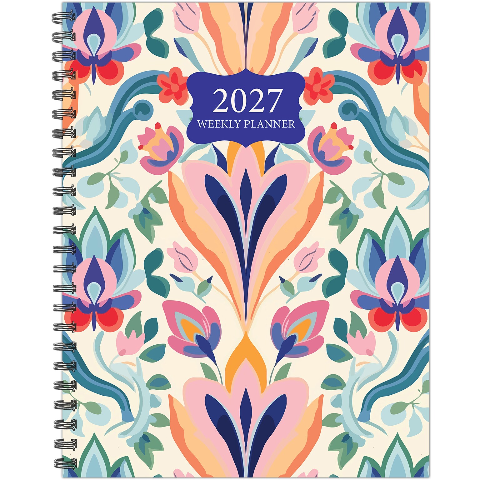 2027 Willow Creek Boho Bloom 8.5 x 11 Calendar Year Weekly & Monthly Standard Planner, Assorted Colors (65716)