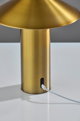 Adesso ADS360 Pina 10.5"H LED Table Lamp, Antique Brass (AD9205-21)