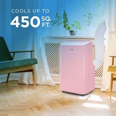 Commercial Cool 115-Volt 9,000 BTU (6,350 BTU DOE) Portable Air Conditioner with Remote, WiFi Enabled, Pink (CCP6JP)