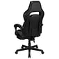 Flash Furniture X40 Ergonomic LeatherSoft Swivel Gaming Massaging Chair, Black/Gray (CH00288BK)