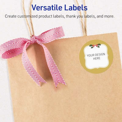 Avery Circle Multipurpose Labels, 2" Dia., White, 120/Pack (19479370539)