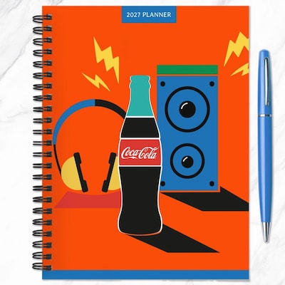 2027 TF Publishing Coca-Cola 6.5" x 8"  Weekly & Monthly Standard Planner, Paperboard Cover, Multicolored (27-9234)