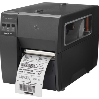 Zebra ZT11142-T01000FZ ZT111 Thermal Transfer POS Printer, USB/Serial/Ethernet/Bluetooth, Black