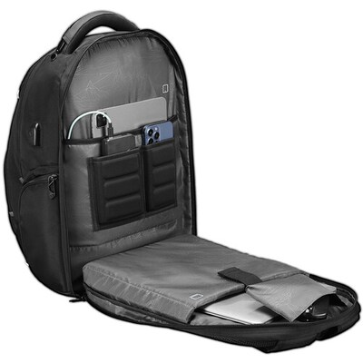 SwissDigital Pixel Pro Business Travel Laptop Backpack, Large, Black (SD1644FB-01)