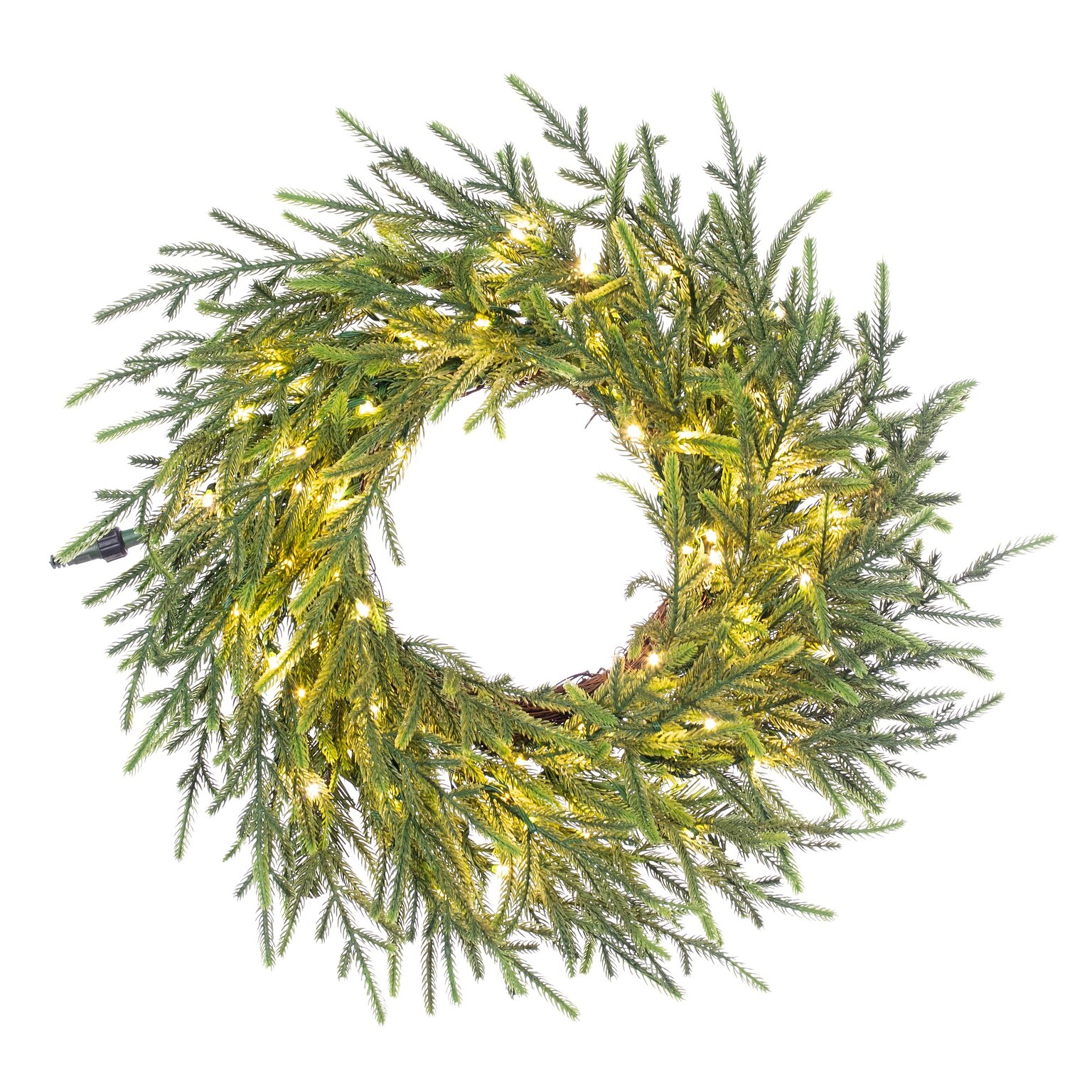 Fraser Hill Farm 24” Real Feel Artificial Wreath (FFRF024W-5MGR)