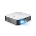 ViewSonic 1080p Projector with 1000 LED Lumens, Bluetooth Speakers, USB-C and Wi-Fi, Gray (M2e)