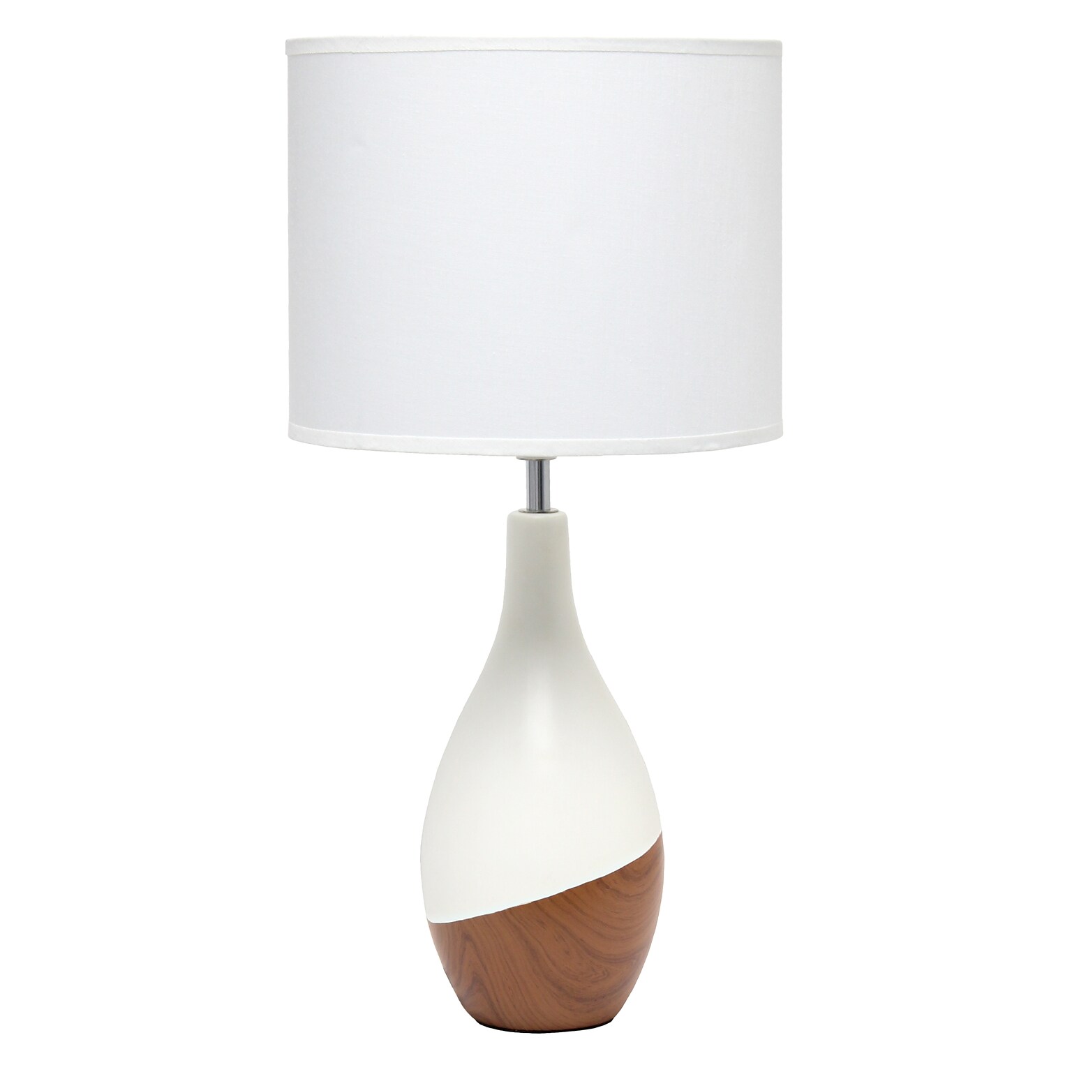 Simple Designs Strikers Basic Table Lamp, Dark Wood (LT1118-DWD)