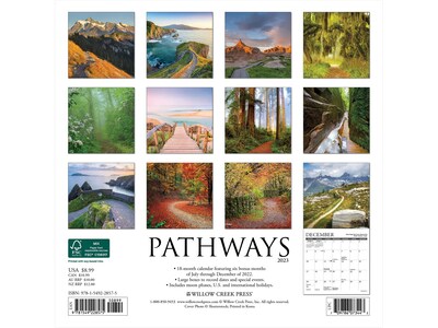 2023 Willow Creek Pathways 7" x 7" Monthly Wall Calendar (28575)