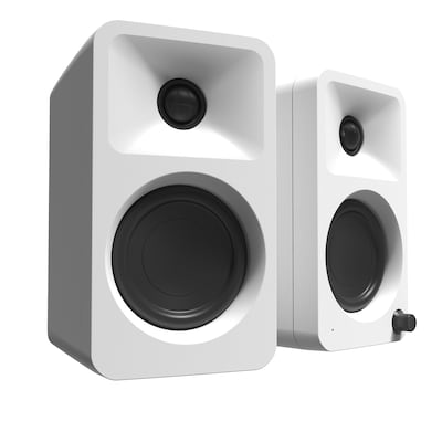 Kanto ORA 100W Bluetooth Reference Desktop Speaker, White, Pair (ORAMW)