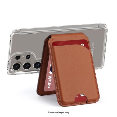 SaharaCase Venture Wallet Case for Galaxy S25 Ultra, Shock Absorbing, Clear/Desert Brown (CP00775)