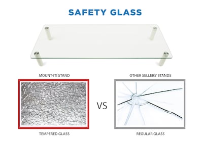 Mount-It! Glass Monitor Riser, 22" Wide, Clear (MI-7263)